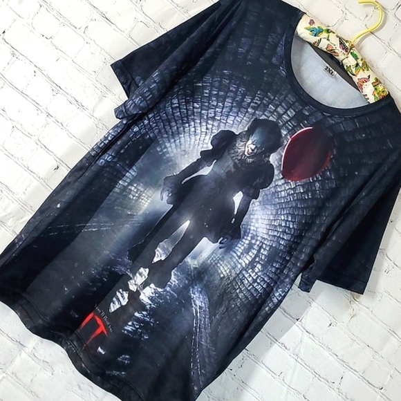 Stephen Kings IT Pennywise the Clown Double Side Print Unbranded Mens Size 2XL - Picture 8 of 13